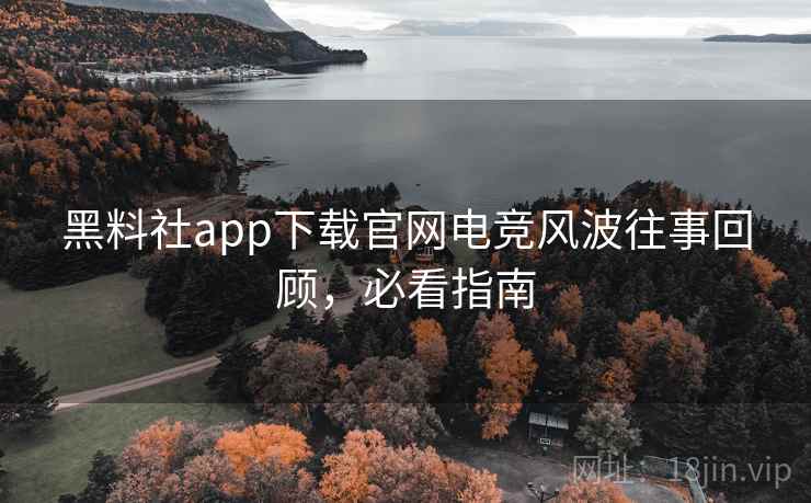 黑料社app下载官网电竞风波往事回顾，必看指南